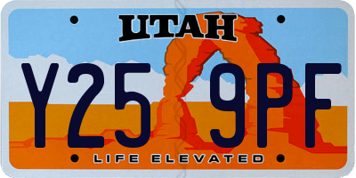UT license plate Y259PF