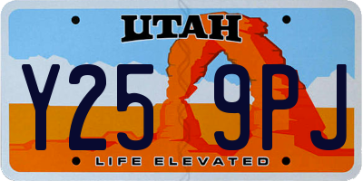 UT license plate Y259PJ