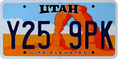 UT license plate Y259PK