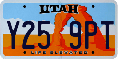 UT license plate Y259PT