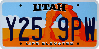 UT license plate Y259PW
