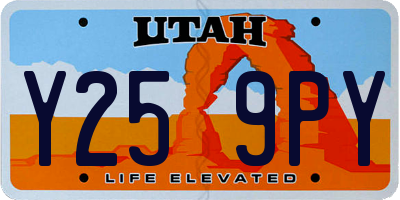UT license plate Y259PY