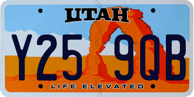 UT license plate Y259QB