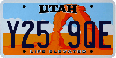 UT license plate Y259QE