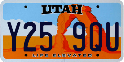 UT license plate Y259QU