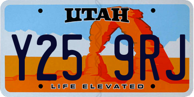 UT license plate Y259RJ