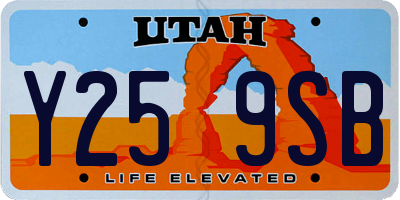 UT license plate Y259SB