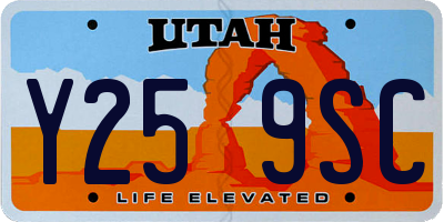 UT license plate Y259SC