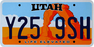 UT license plate Y259SH