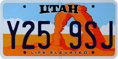 UT license plate Y259SJ