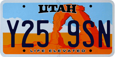 UT license plate Y259SN
