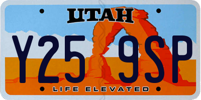 UT license plate Y259SP