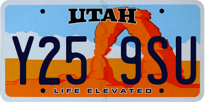 UT license plate Y259SU