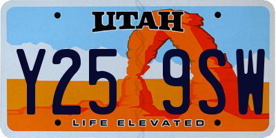 UT license plate Y259SW