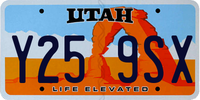 UT license plate Y259SX