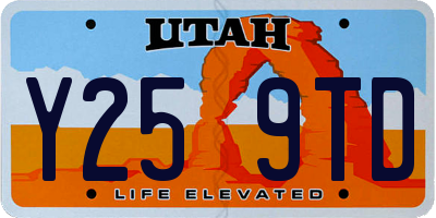 UT license plate Y259TD