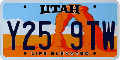 UT license plate Y259TW