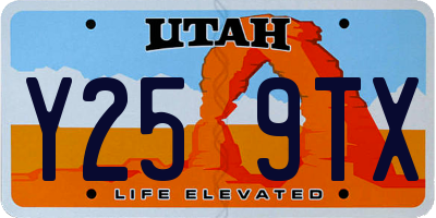 UT license plate Y259TX