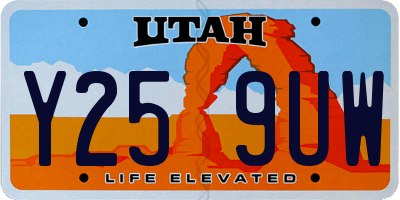 UT license plate Y259UW