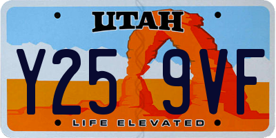 UT license plate Y259VF