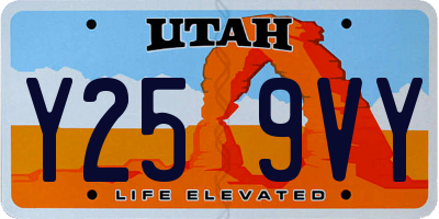 UT license plate Y259VY