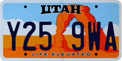 UT license plate Y259WA