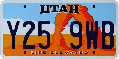UT license plate Y259WB