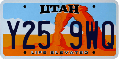UT license plate Y259WQ