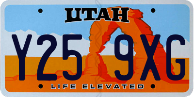 UT license plate Y259XG