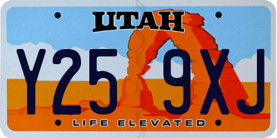 UT license plate Y259XJ