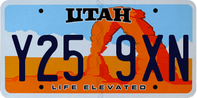 UT license plate Y259XN