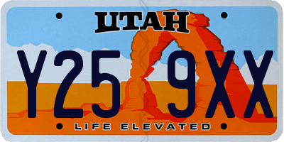 UT license plate Y259XX