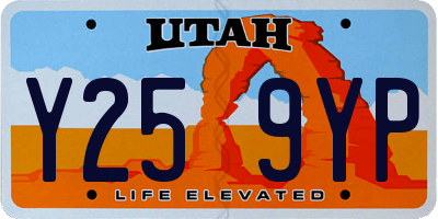 UT license plate Y259YP