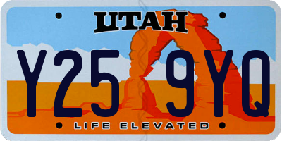 UT license plate Y259YQ