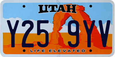UT license plate Y259YV