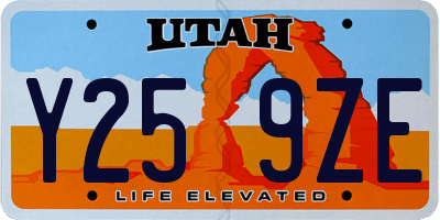 UT license plate Y259ZE