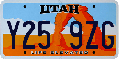 UT license plate Y259ZG