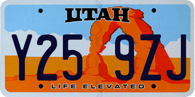 UT license plate Y259ZJ