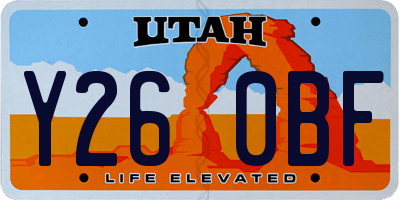 UT license plate Y260BF