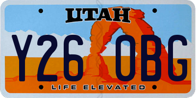 UT license plate Y260BG