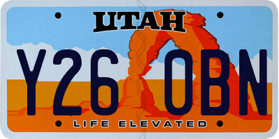 UT license plate Y260BN