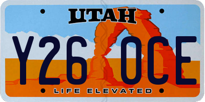 UT license plate Y260CE