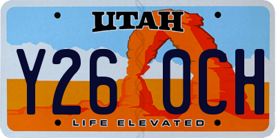 UT license plate Y260CH