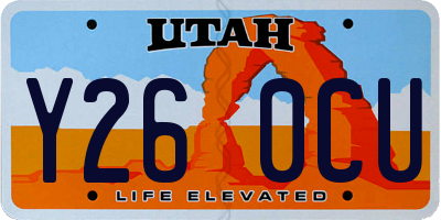 UT license plate Y260CU