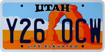 UT license plate Y260CW