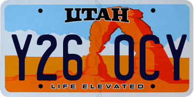 UT license plate Y260CY