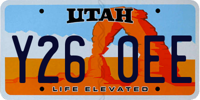 UT license plate Y260EE