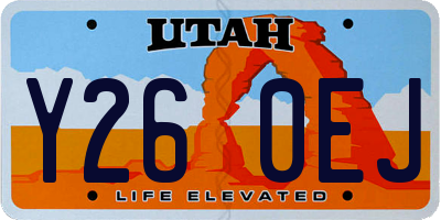 UT license plate Y260EJ