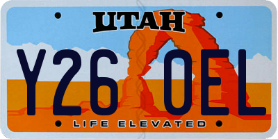 UT license plate Y260EL