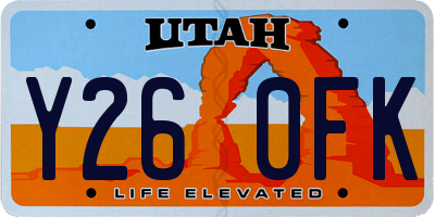 UT license plate Y260FK
